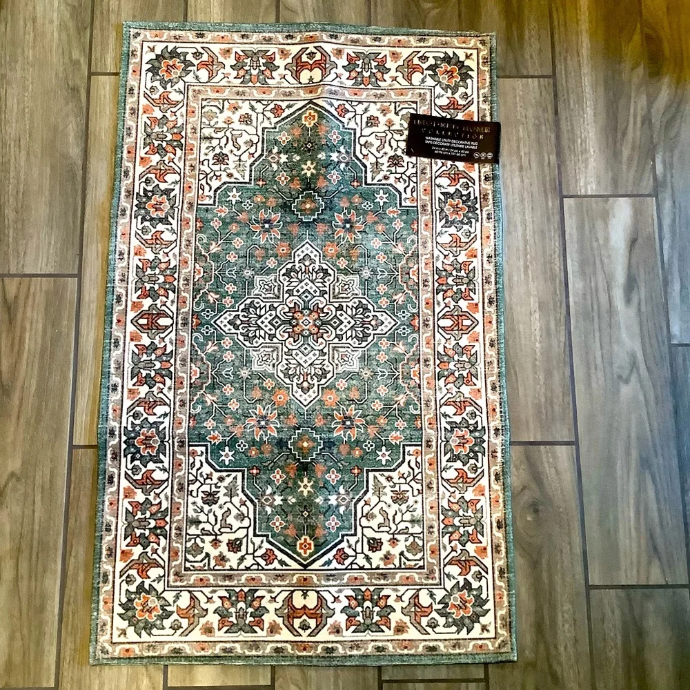 Modern Home Woven Washable Utility or Bath Rug-2’ x 3.33’